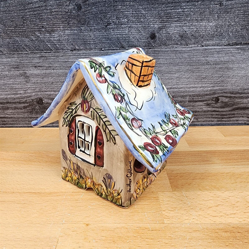 Load image into Gallery viewer, Kitty House Tealight Candle Holder Blue Skies By Blue Sky Clayworks
