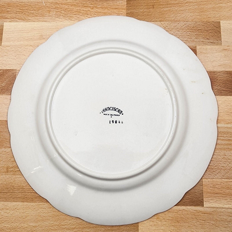 Load image into Gallery viewer, Franciscan Desert Rose 10" Dinner Plate Set of 3 Earthenware USA Half Moon Stamp