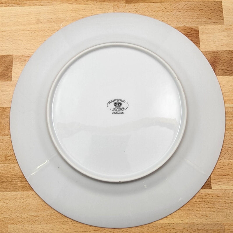 Load image into Gallery viewer, Crown Victoria Lovelace Collection Japan Set of 4 Dinner Plates 10.25 in (26cm)