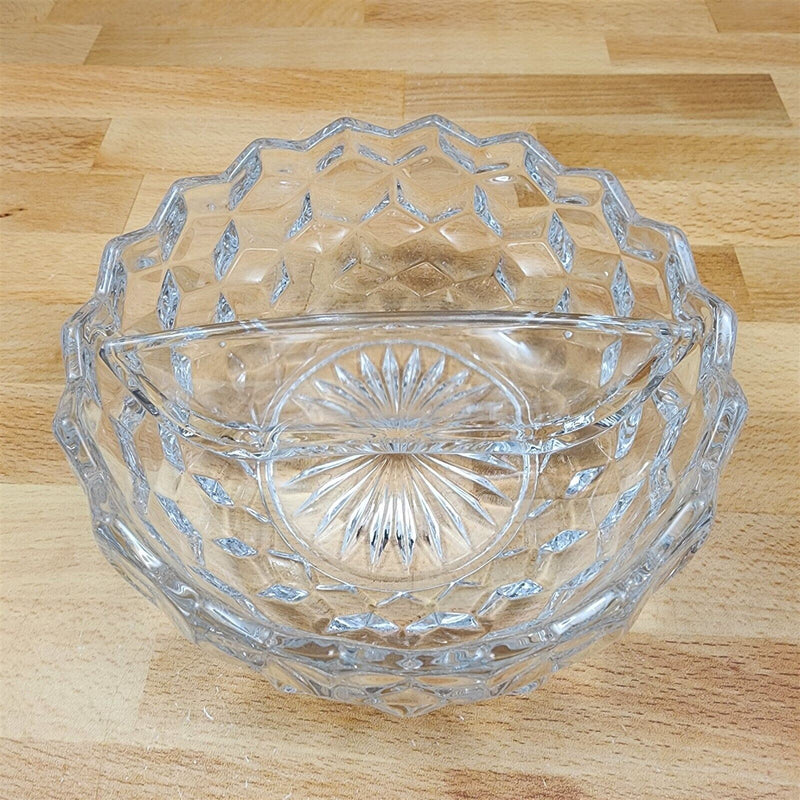 Load image into Gallery viewer, Fostoria American Cubist Clear Glass Round Mayonnaise Bowl 6.5 Stem 2056