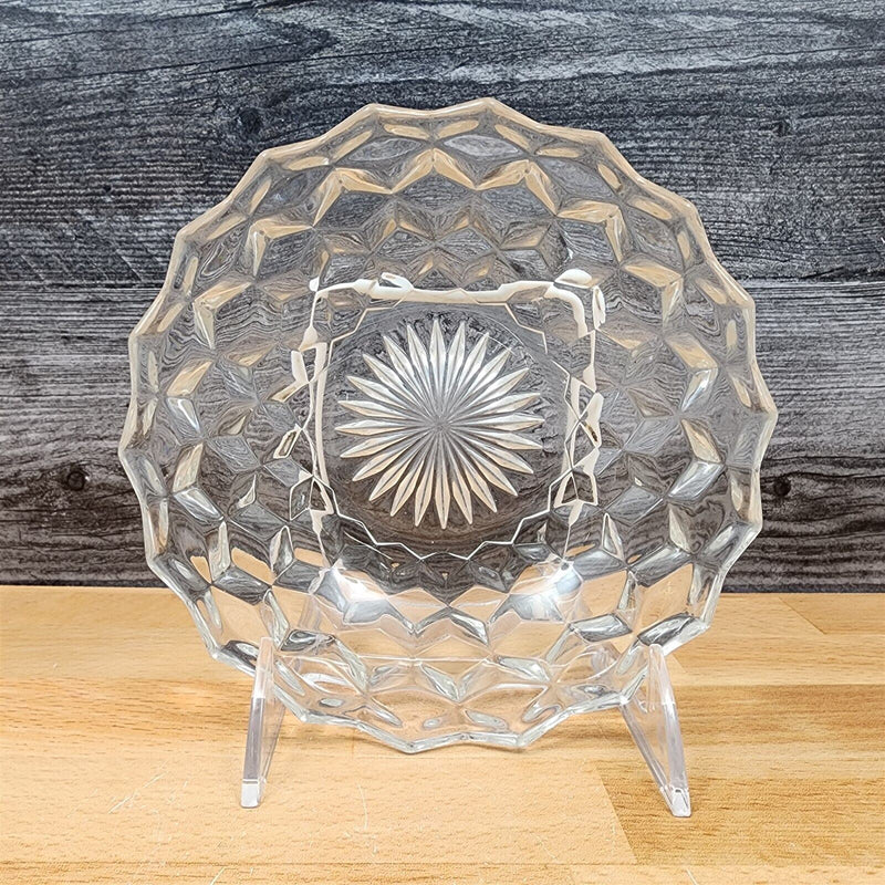 Load image into Gallery viewer, Fostoria American Cubist Clear Glass Round Flared Bowl 6.5 Stem 2056
