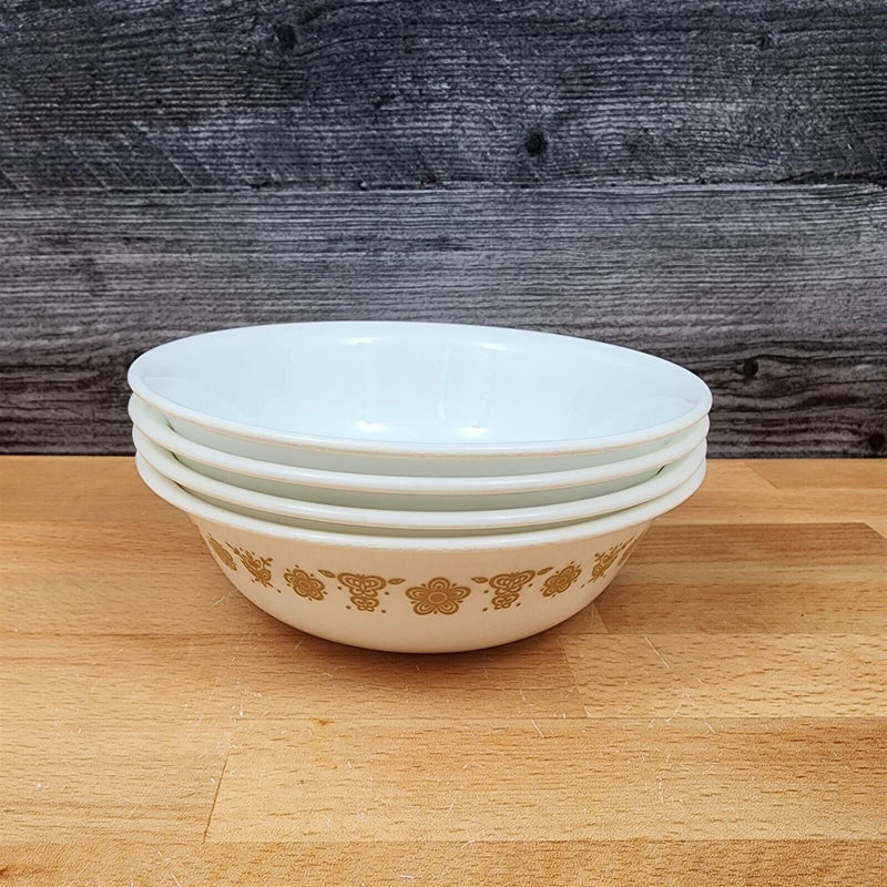 Load image into Gallery viewer, Corelle Corning Butterfly Gold Set of 4 Soup Cereal Bowls 6 1/4" (16cm)