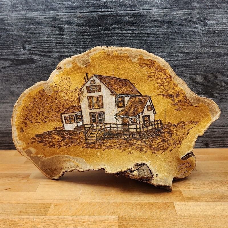 Load image into Gallery viewer, Conk Shelf Mushroom Hand Painted House Tree Fungus Signed Debbie Kincaid