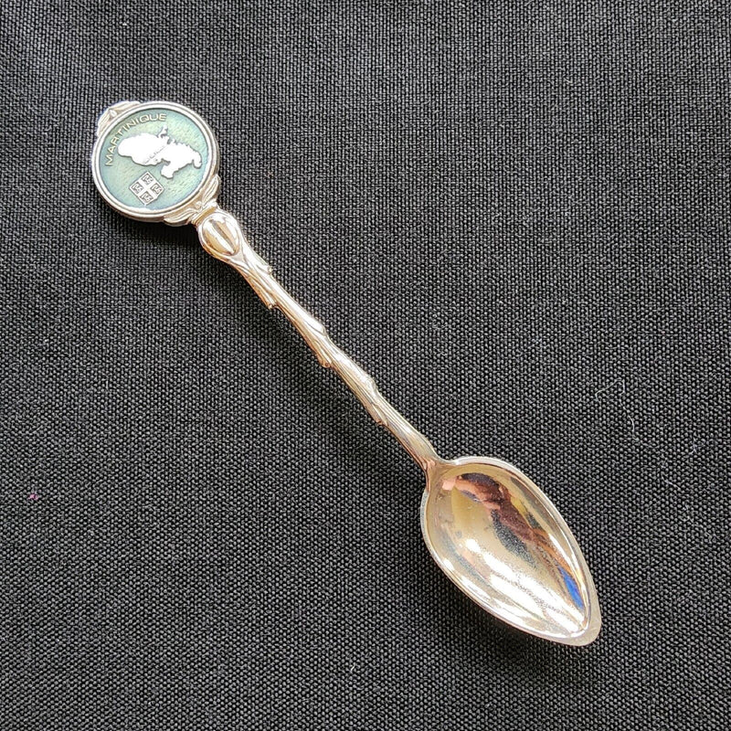 Load image into Gallery viewer, Martinique Souvenir Travel Spoon French Caribbean Island Crest Silver Plated