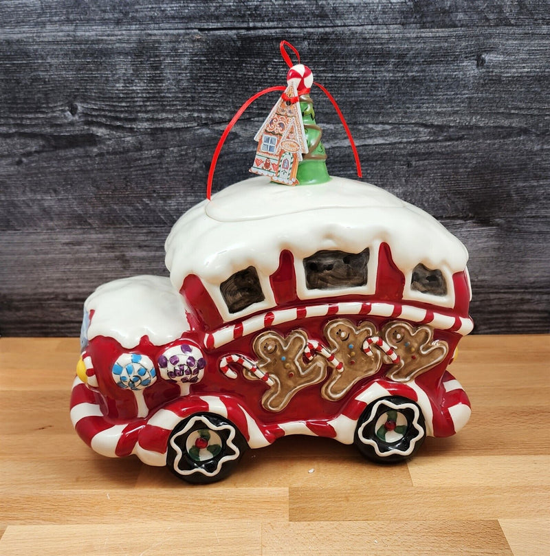 Load image into Gallery viewer, Dancing Gingerbread Baker Cookie Jar by Blue Sky Heather Goldminc Kitchen Decor