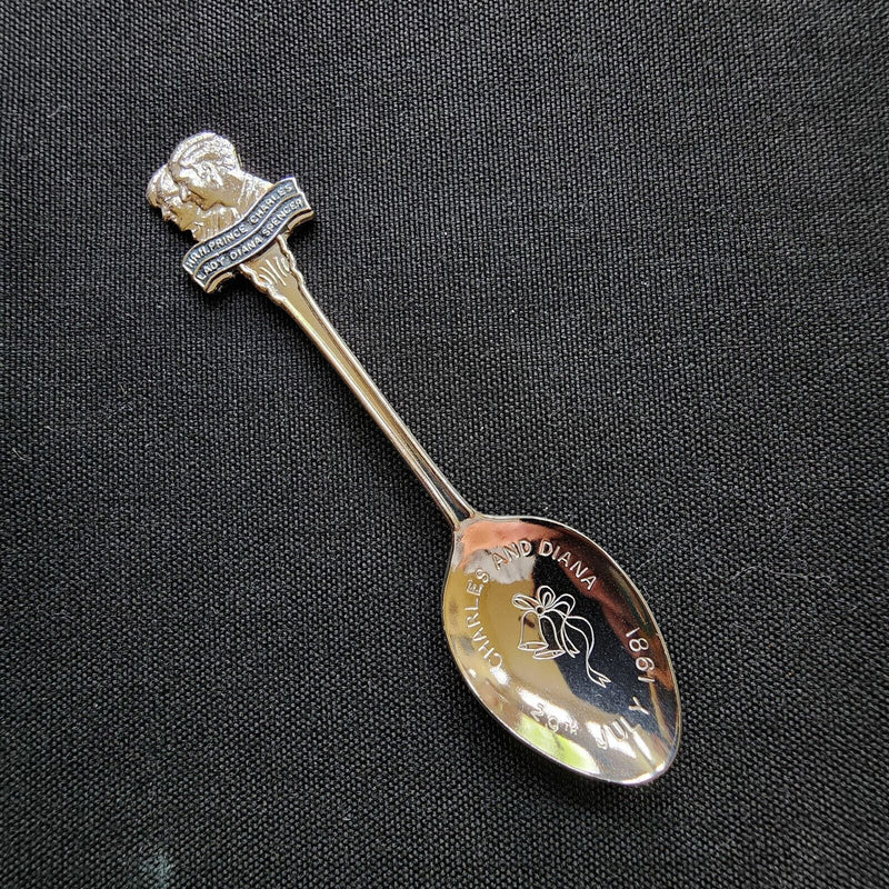 Load image into Gallery viewer, Prince Charles Lady Diana Spencer Wedding Collectible Travel Souvenir Spoon Vtg