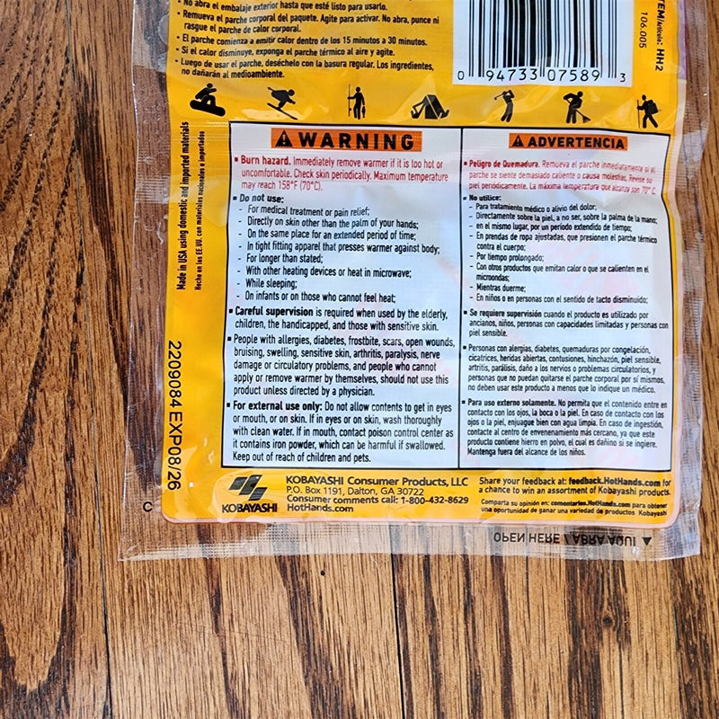 Load image into Gallery viewer, Hothands Hand Warmers (2-pack) Set of 5 hand Warmer Packets - Up to 10 hours