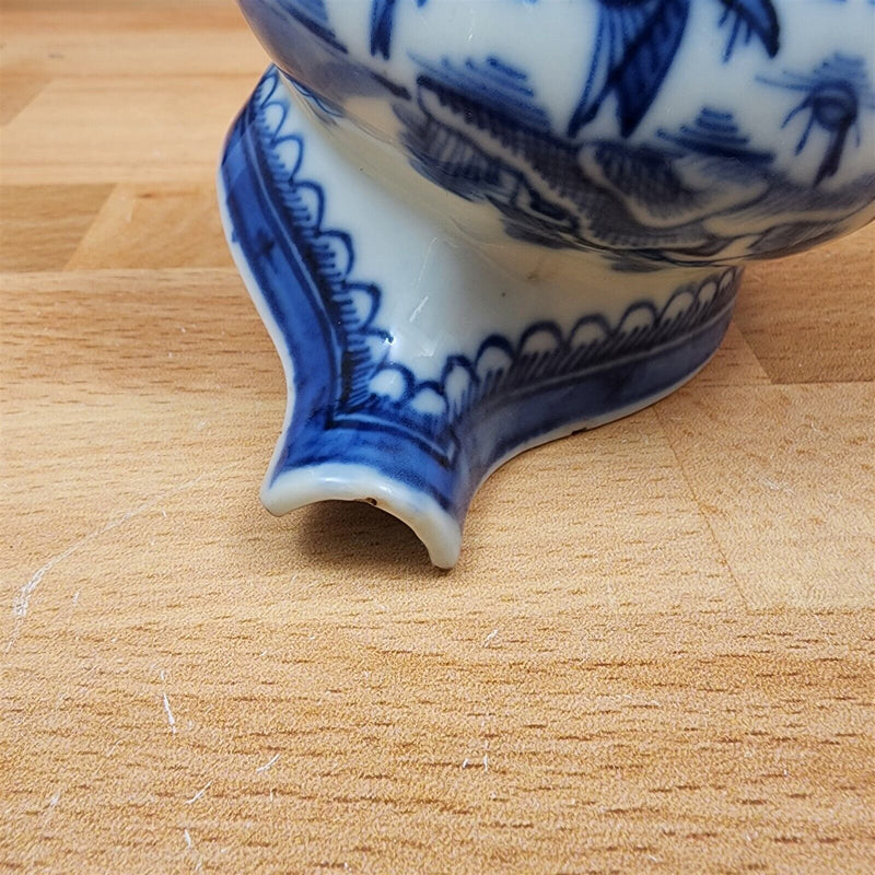 Load image into Gallery viewer, Snout-Nosed Creamer 3” By Canton Antique Chinese Export Blue White Porcelain