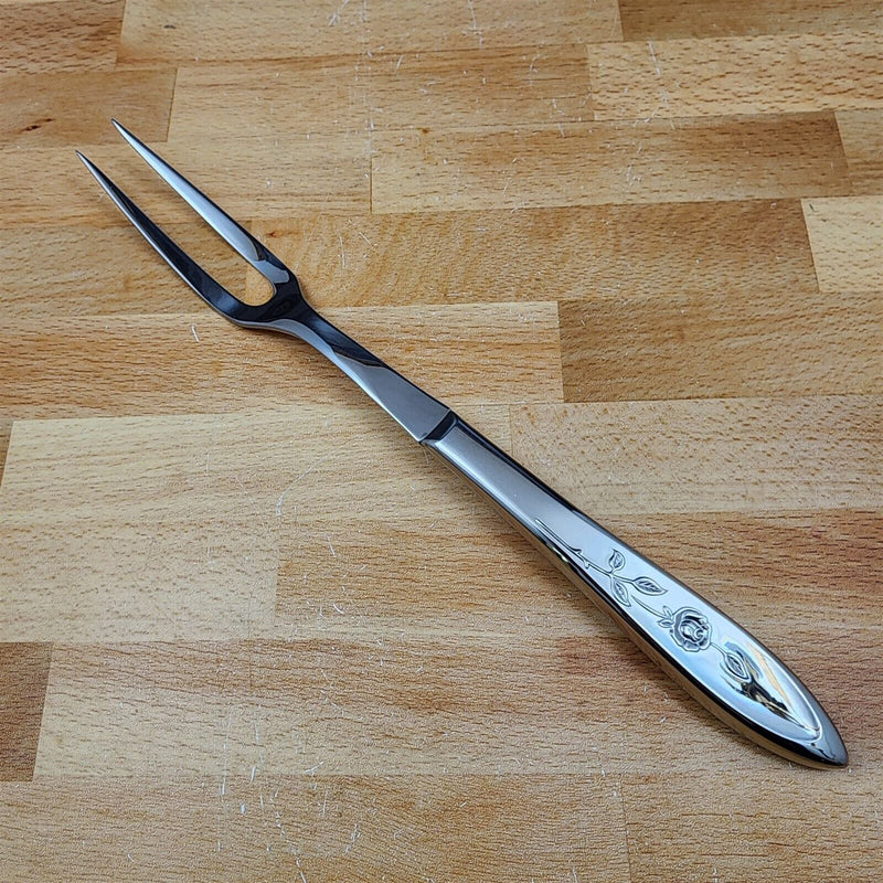 Load image into Gallery viewer, Oneida MY ROSE Blade Roast Carving Fork Community Stainless Flatware 11 5/8"