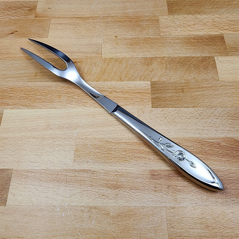 Load image into Gallery viewer, Oneida MY ROSE Blade Roast Carving Fork Community Stainless Flatware 11 5/8"