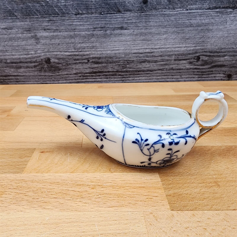 Load image into Gallery viewer, German Flow Blue Floral with Gold Trim Medical Porcelain Invalid Baby Feeder Cup