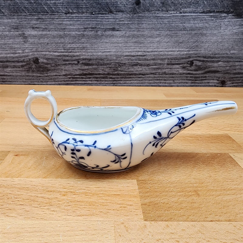 Load image into Gallery viewer, German Flow Blue Floral with Gold Trim Medical Porcelain Invalid Baby Feeder Cup
