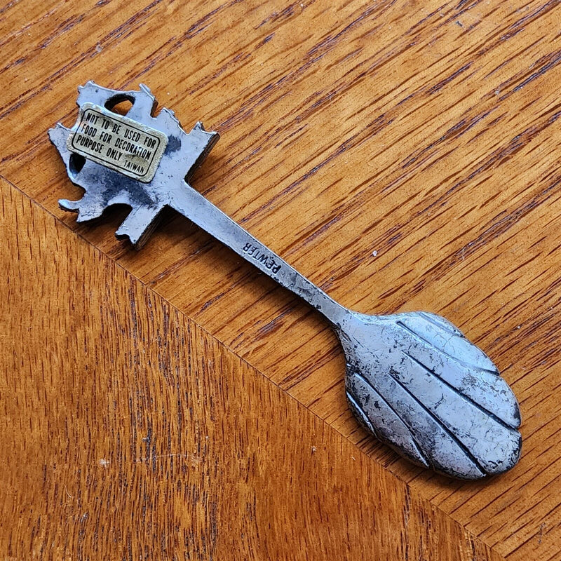 Load image into Gallery viewer, Plymouth New England Mayflower II Collector Souvenir Spoon 3.5 in Pewter