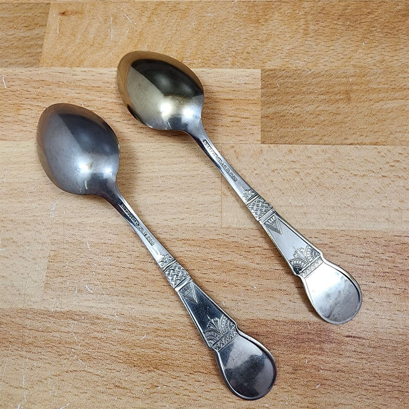 Load image into Gallery viewer, Shefield Plate Sunflower Design Set of 2 Spoon Silverplated Flatware 6 in (15cm)
