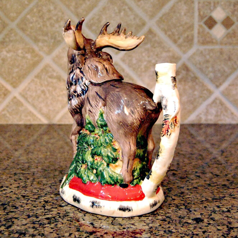 Load image into Gallery viewer, Woodland Moose Teapot Collectible Decorative Home Decor Blue Sky Clayworks