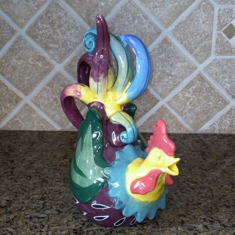 Load image into Gallery viewer, Earl Bass Rooster Teapot Ceramics Farm Animal Tea pot Decor by Blue Sky