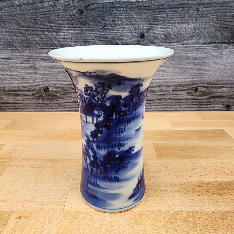 Load image into Gallery viewer, Chinese Vase Cobalt Blue & White Porcelain Floral Plant Holder