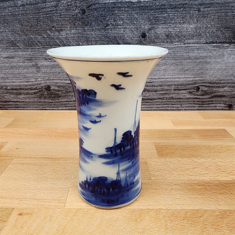 Load image into Gallery viewer, Chinese Vase Cobalt Blue & White Porcelain Floral Plant Holder