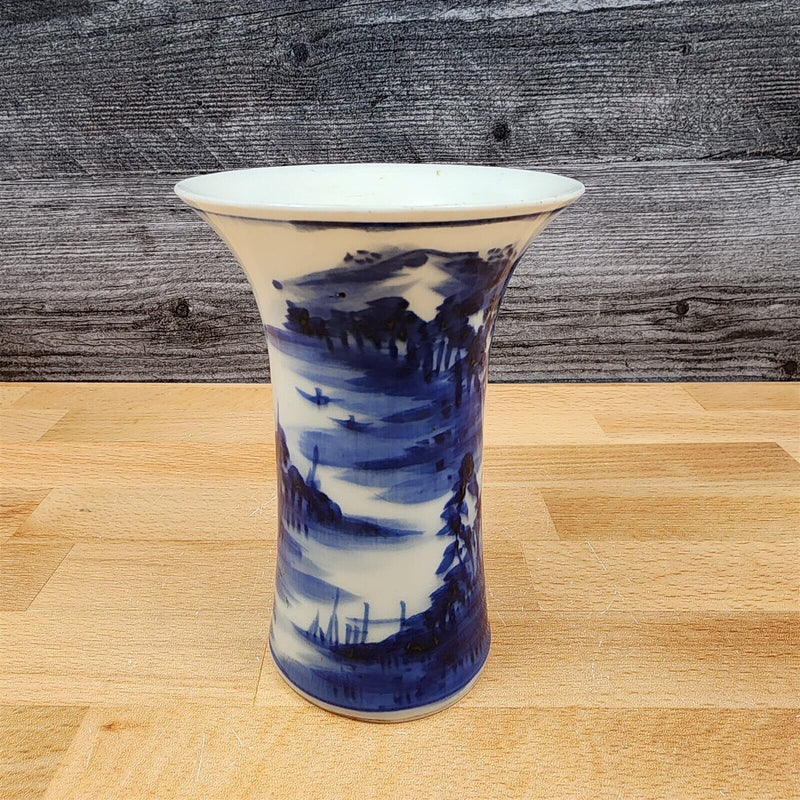 Load image into Gallery viewer, Chinese Vase Cobalt Blue & White Porcelain Floral Plant Holder