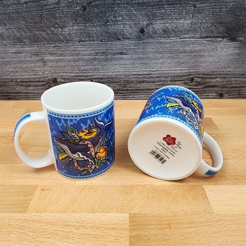 Load image into Gallery viewer, 2 Hawaii Mug Whale Coffee Cup Hilo Hattie The Island Heritage Store Maui 12oz