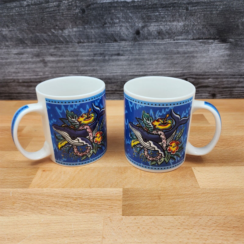 Load image into Gallery viewer, 2 Hawaii Mug Whale Coffee Cup Hilo Hattie The Island Heritage Store Maui 12oz