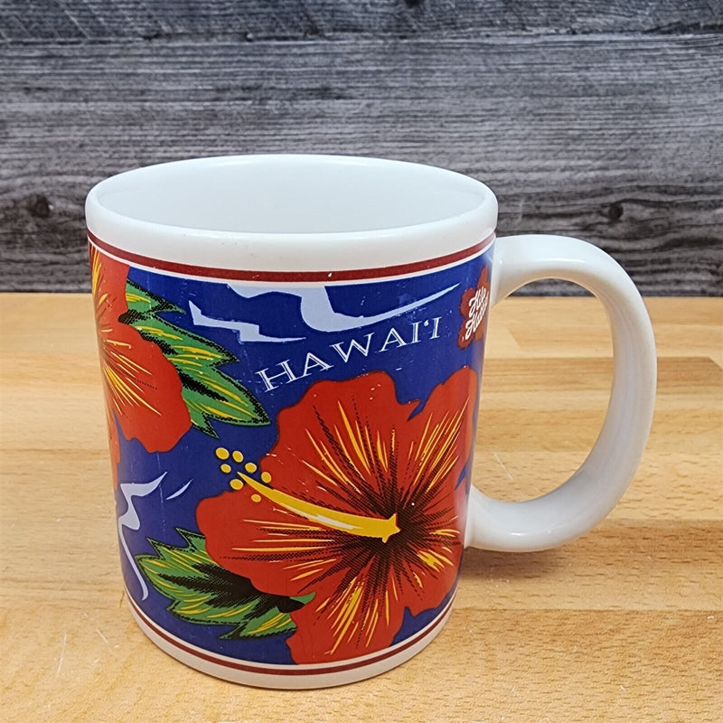 Load image into Gallery viewer, 2 Hawaii Mug Hibiscus Coffee Cup Hilo Hattie The Island Heritage Store 1997 12oz