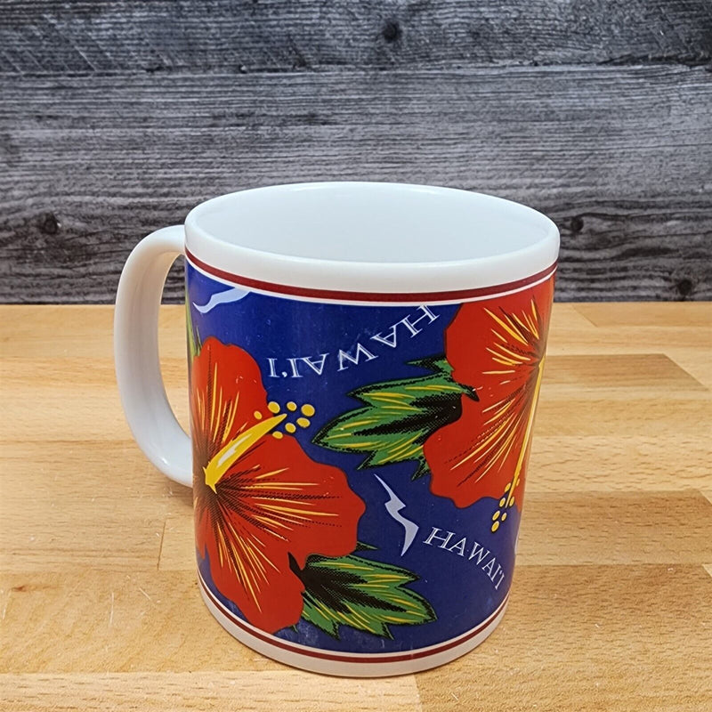 Load image into Gallery viewer, 2 Hawaii Mug Hibiscus Coffee Cup Hilo Hattie The Island Heritage Store 1997 12oz