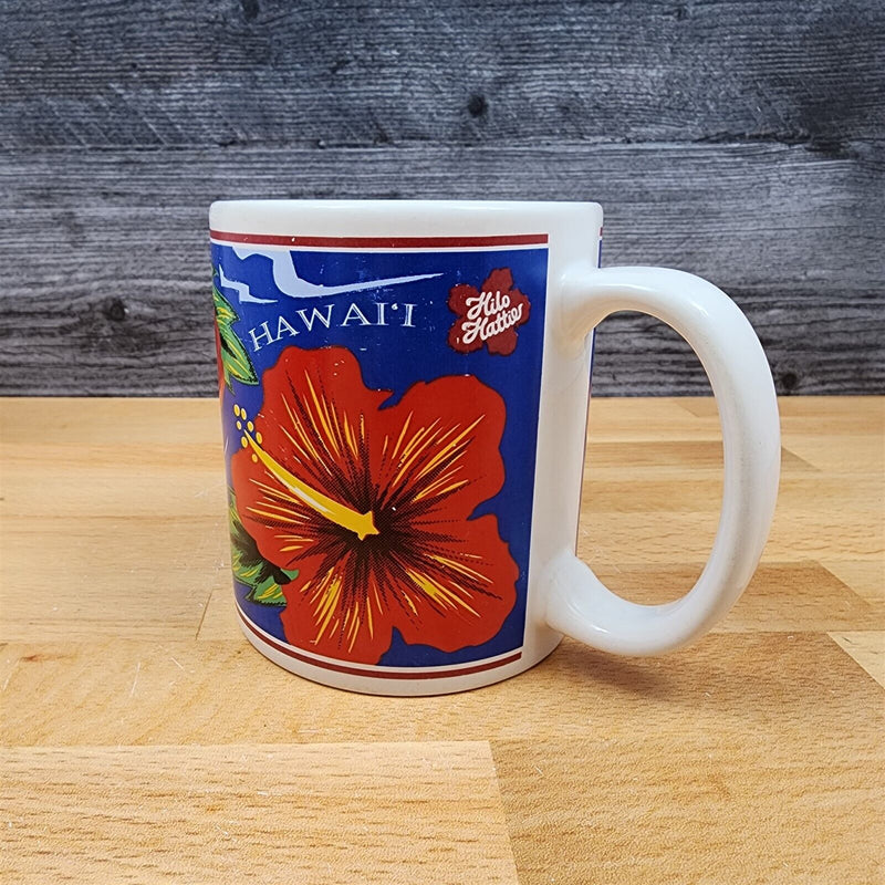 Load image into Gallery viewer, 2 Hawaii Mug Hibiscus Coffee Cup Hilo Hattie The Island Heritage Store 1997 12oz