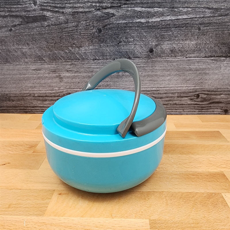 Load image into Gallery viewer, Thermal Bento Box In Blue Holds 20 Oz 580Ml With Handle