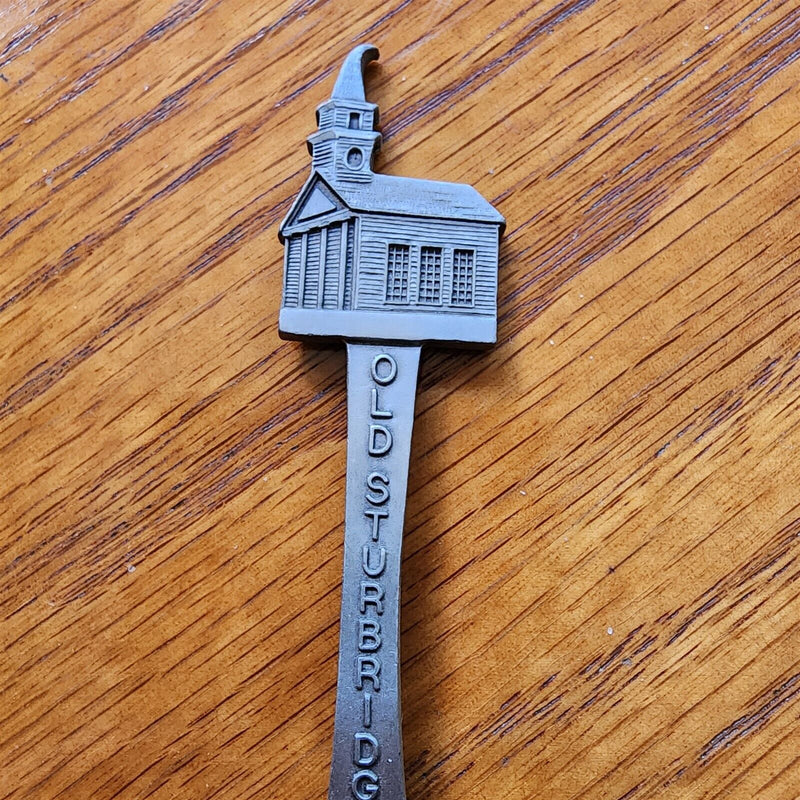 Load image into Gallery viewer, Old Sturbridge Village Massachusetts Collectible Travel Souvenir Spoon 4" Pewter