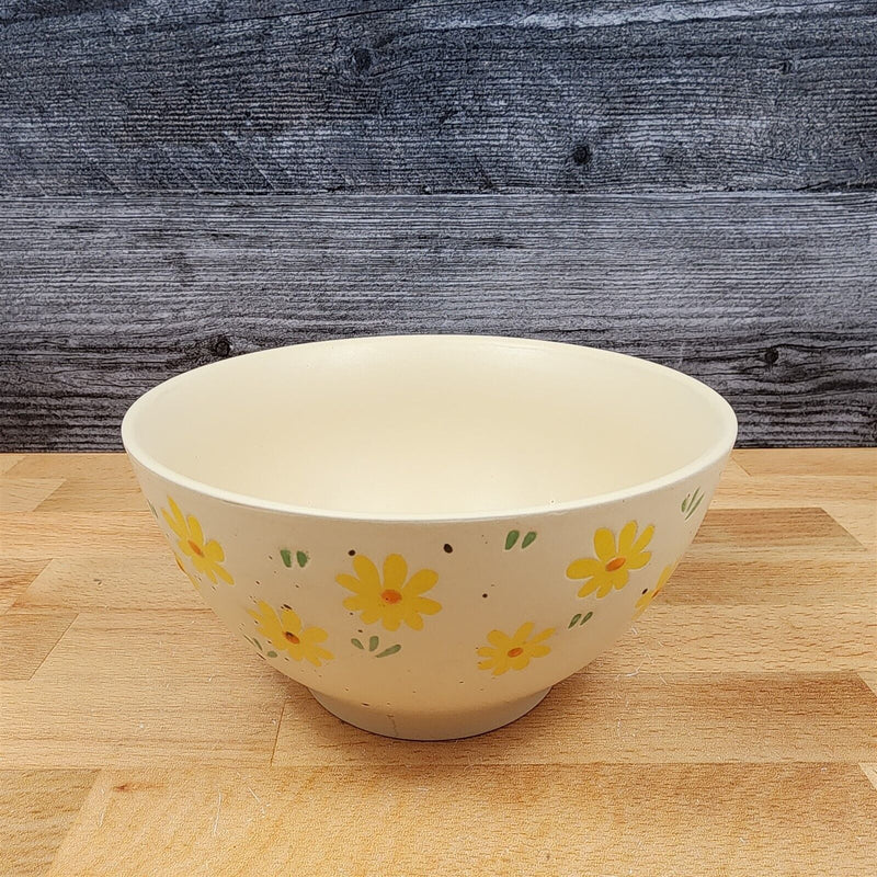 Load image into Gallery viewer, Daisy Flowers Festive Bowl 6 inch (15cm) Floral Ceramic Dish Embossed Blue Sky