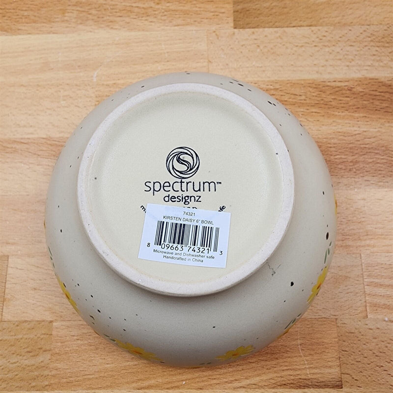 Load image into Gallery viewer, Daisy Flowers Festive Bowl 6 inch (15cm) Floral Ceramic Dish Embossed Blue Sky