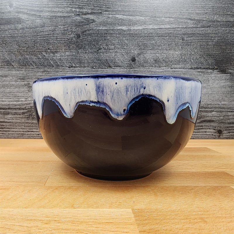 Load image into Gallery viewer, Drip Glaze Blue White Bowl 6 inch (15cm) Serving Kitchen Soup Dish by Blue Sky