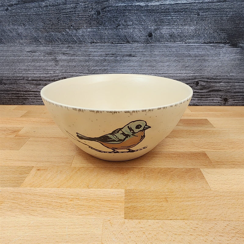 Load image into Gallery viewer, Bird Reactive Serving Bowl Embossed Decorative by Blue Sky 7in (17cm)