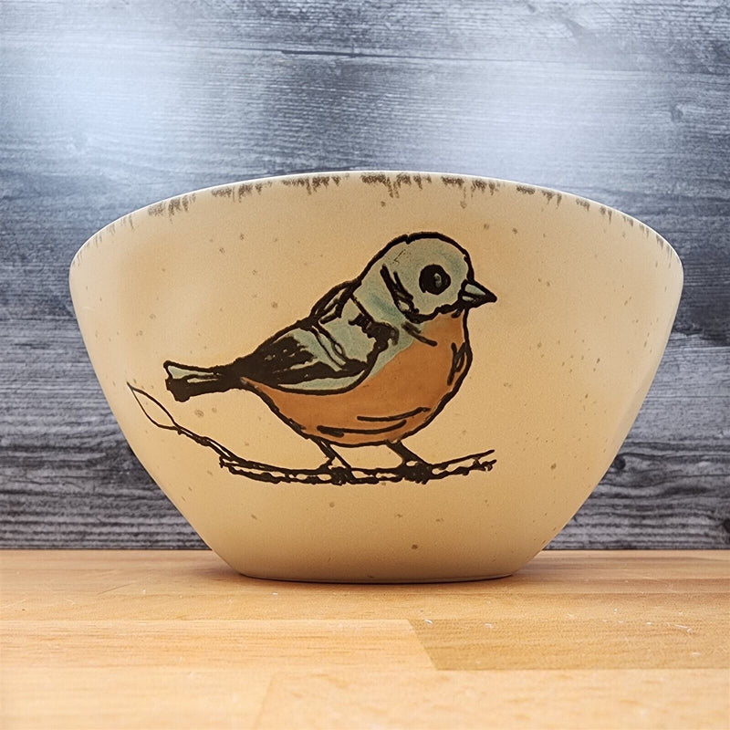 Load image into Gallery viewer, Bird Reactive Serving Bowl Embossed Decorative by Blue Sky 7in (17cm)