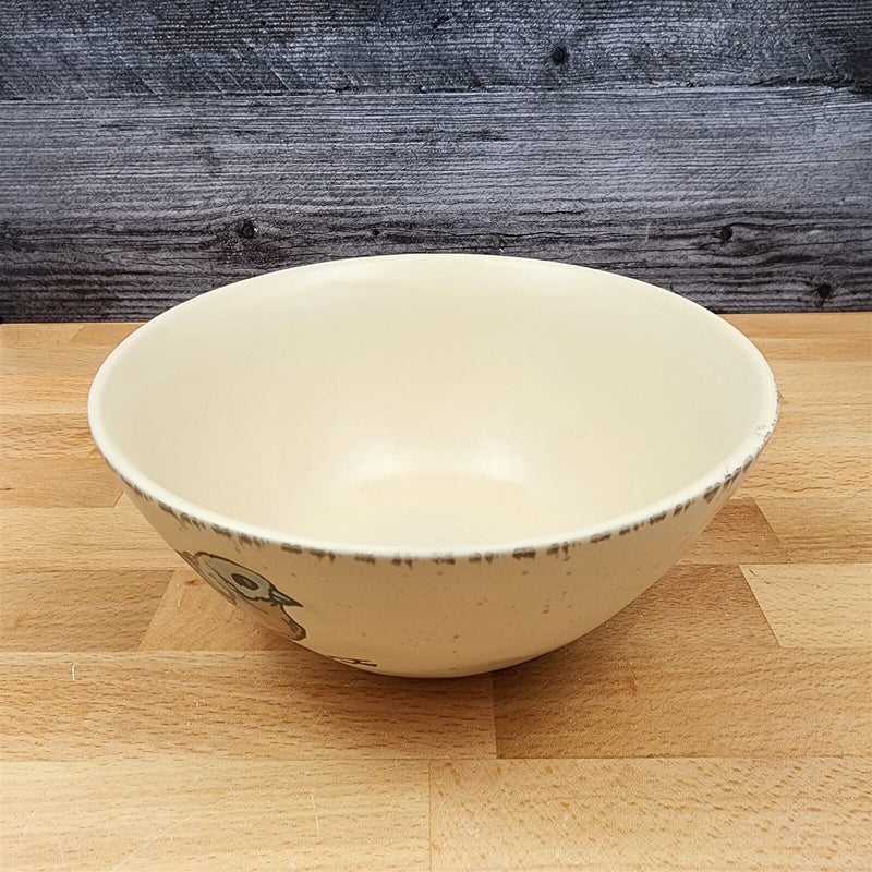 Load image into Gallery viewer, Bird Reactive Serving Bowl Embossed Decorative by Blue Sky 7in (17cm)