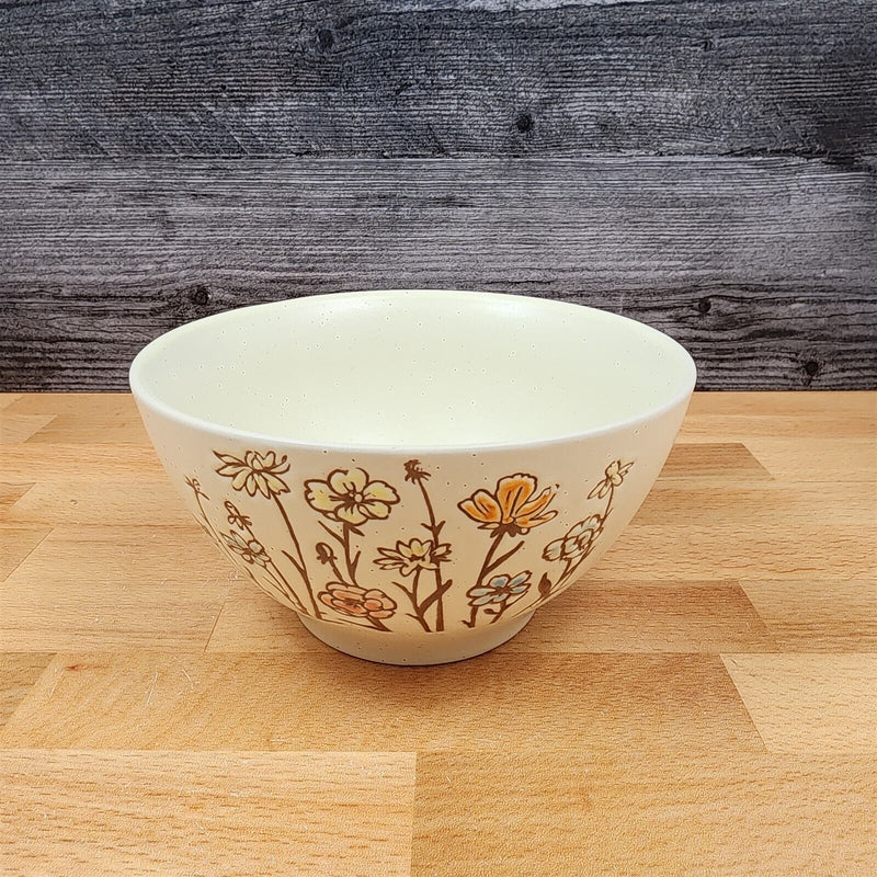 Load image into Gallery viewer, Valley Floral Embossed Serving Bowl Decorative Ceramic by Blue Sky 7 in (17 cm)