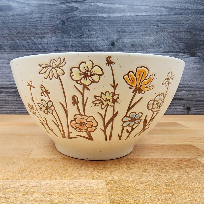 Load image into Gallery viewer, Valley Floral Embossed Serving Bowl Decorative Ceramic by Blue Sky 7 in (17 cm)
