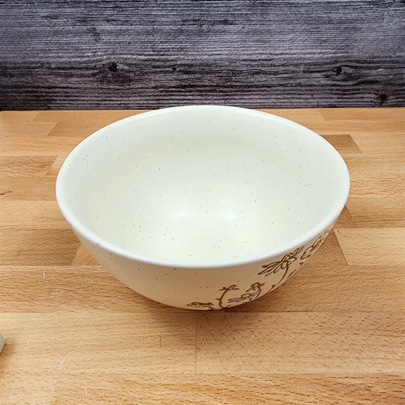 Load image into Gallery viewer, Valley Floral Embossed Serving Bowl Decorative Ceramic by Blue Sky 7 in (17 cm)