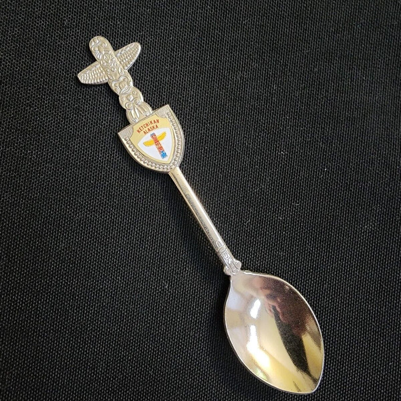 Load image into Gallery viewer, Ketchikan Alaska Travel Collectible Souvenir Spoon 5" Totem Pole Fishing Town