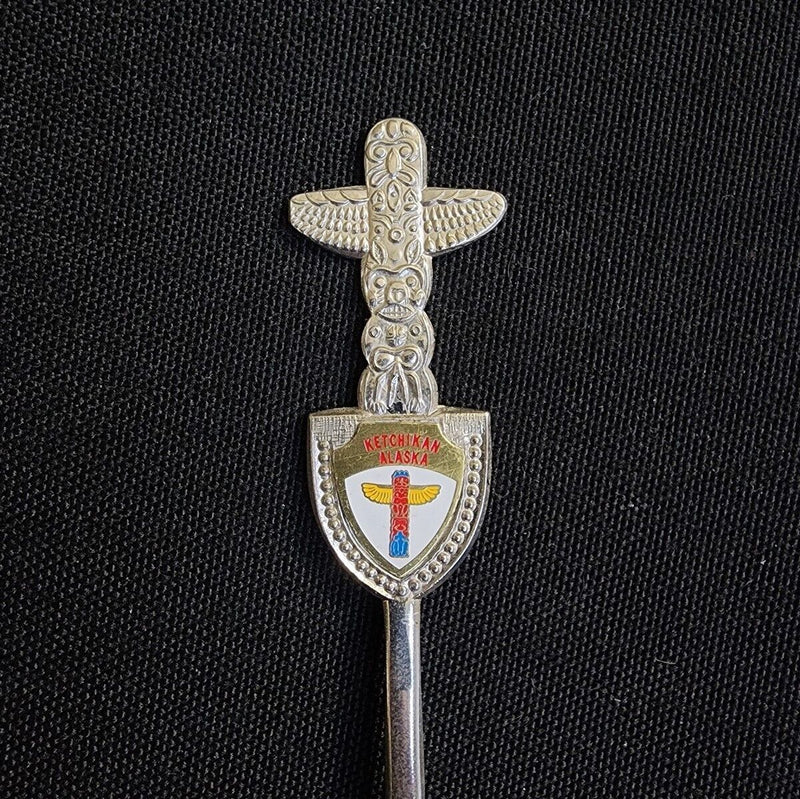 Load image into Gallery viewer, Ketchikan Alaska Travel Collectible Souvenir Spoon 5" Totem Pole Fishing Town