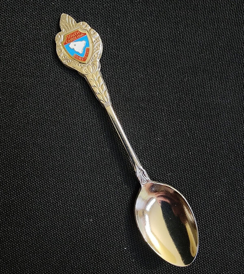 Load image into Gallery viewer, South Carolina Blue Collectible Travel Souvenir Spoon Palmetto State Vintage