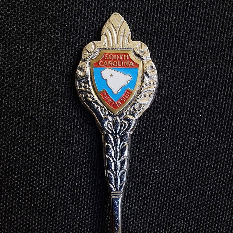 Load image into Gallery viewer, South Carolina Blue Collectible Travel Souvenir Spoon Palmetto State Vintage