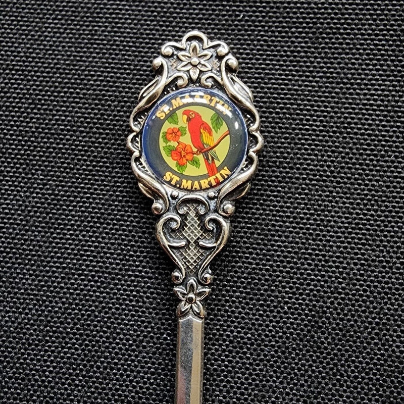 Load image into Gallery viewer, St Martin Island Collectible Travel Souvenir Spoon 4.5" (11cm) St Maartin Parrot