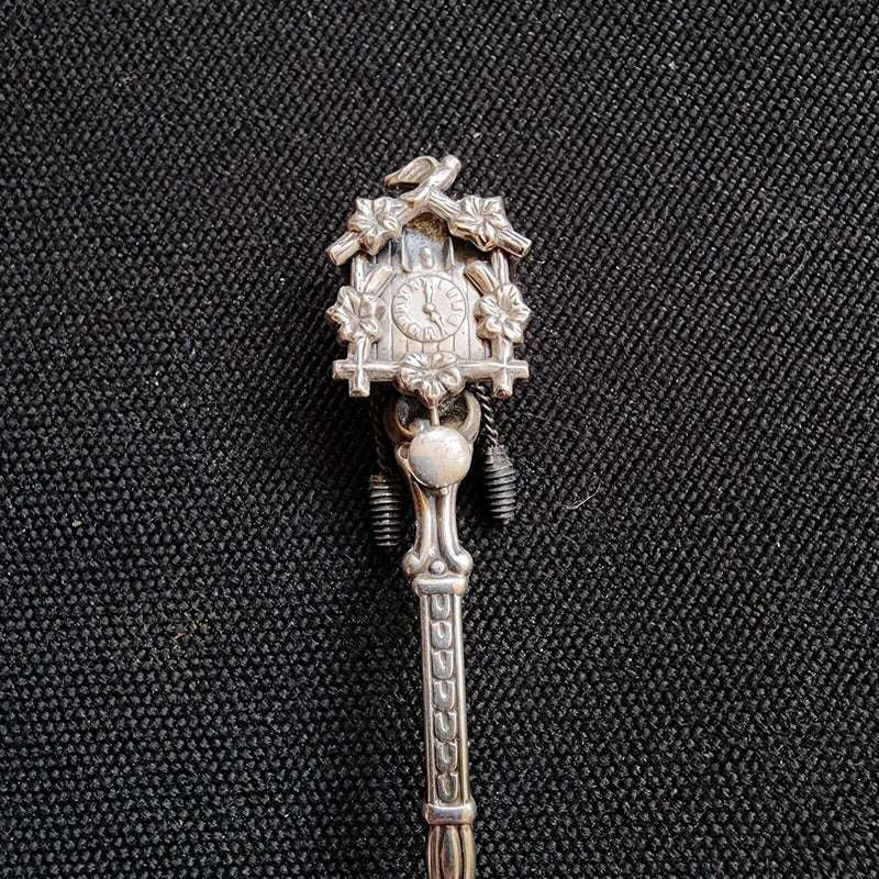 Load image into Gallery viewer, Cuckoo Clock German Enamel Collector Souvenir Spoon 4in by Versibert Silverplate