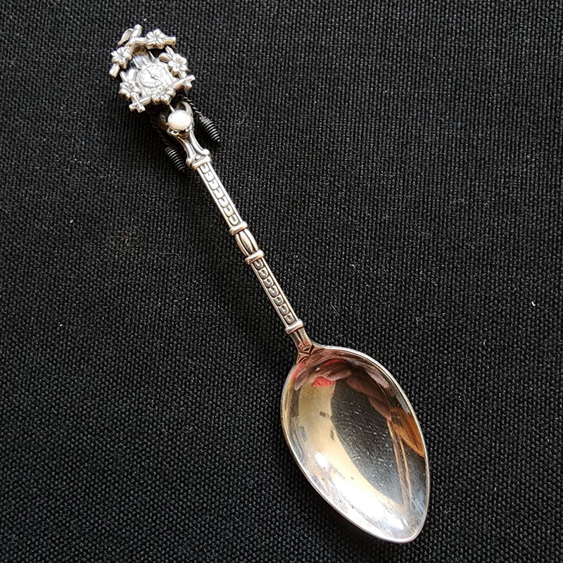 Load image into Gallery viewer, Cuckoo Clock German Enamel Collector Souvenir Spoon 4in by Versibert Silverplate