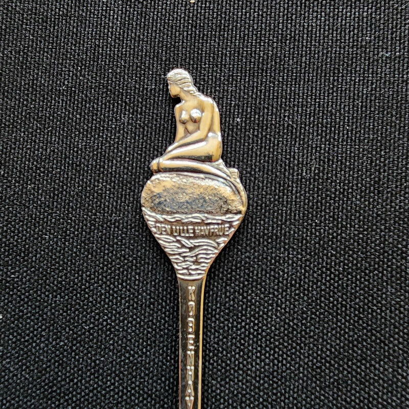 Load image into Gallery viewer, Copenhagen Denmark Wool Mermaid Collector Souvenir Spoon 4 1/2" Silver Plated