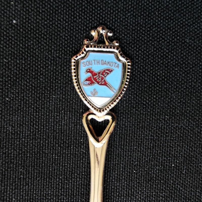 Load image into Gallery viewer, South Dakota State Collectible Travel Souvenir Spoon 3.5 in (9cm) with Pheasant