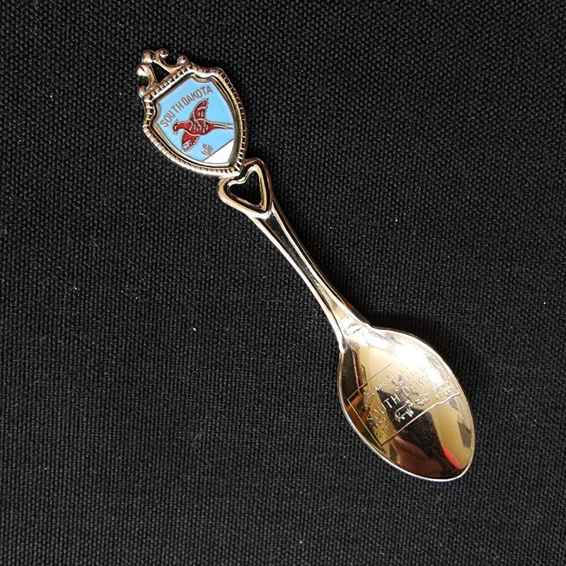 Load image into Gallery viewer, South Dakota State Collectible Travel Souvenir Spoon 3.5 in (9cm) with Pheasant