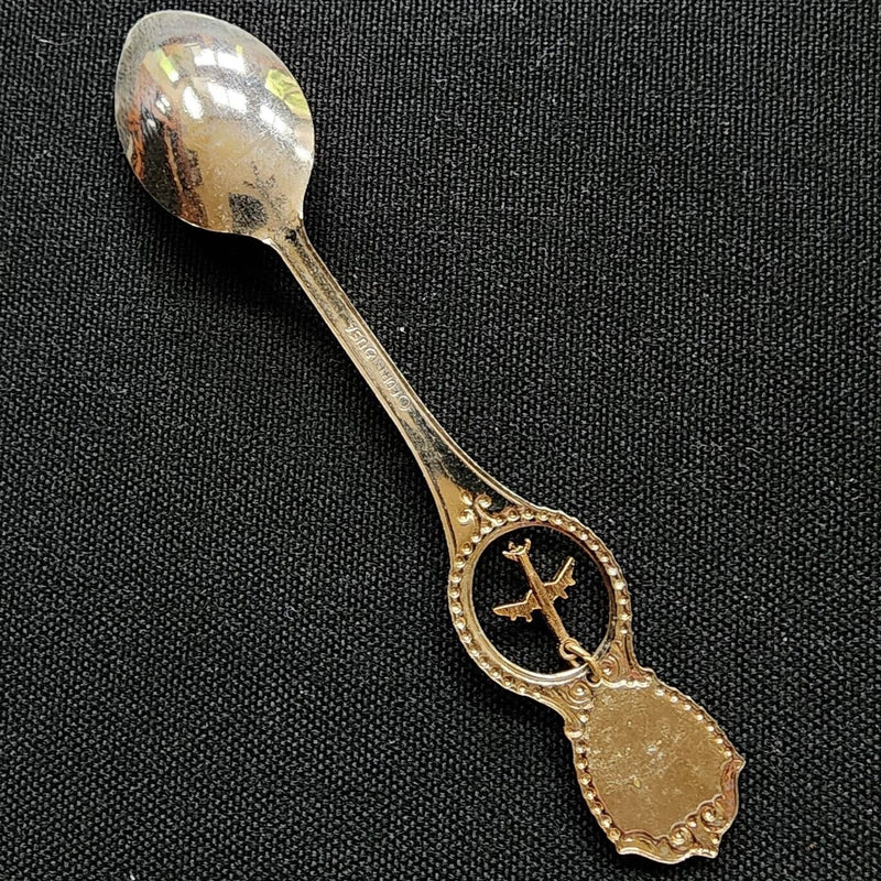 Load image into Gallery viewer, O'Hare Airport Chicago Collectible Travel Souvenir Spoon 4.5" Airplane Dangler